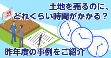 土地を売るのに、どれくらい時間がかかる？昨年度の事例をご紹介